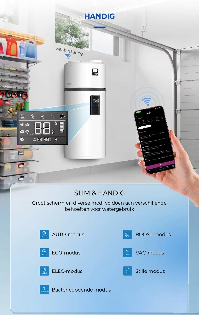 Haier Kwikot warmtepompboiler M8 - wandmodel