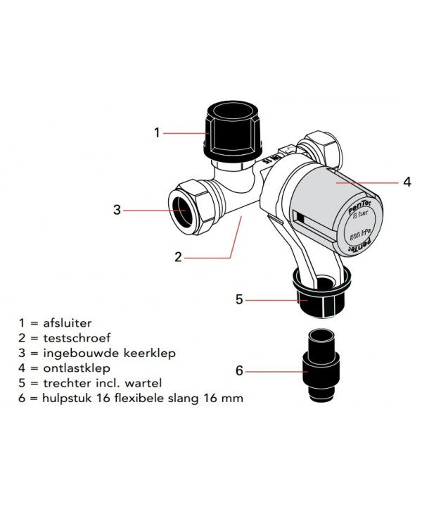 Duco inlaatcombinatie 15mm knel