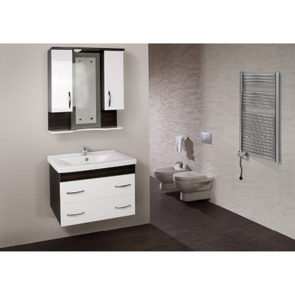 Ivigo handdoekradiator, digitaal EHR - breed 500mm, chroom