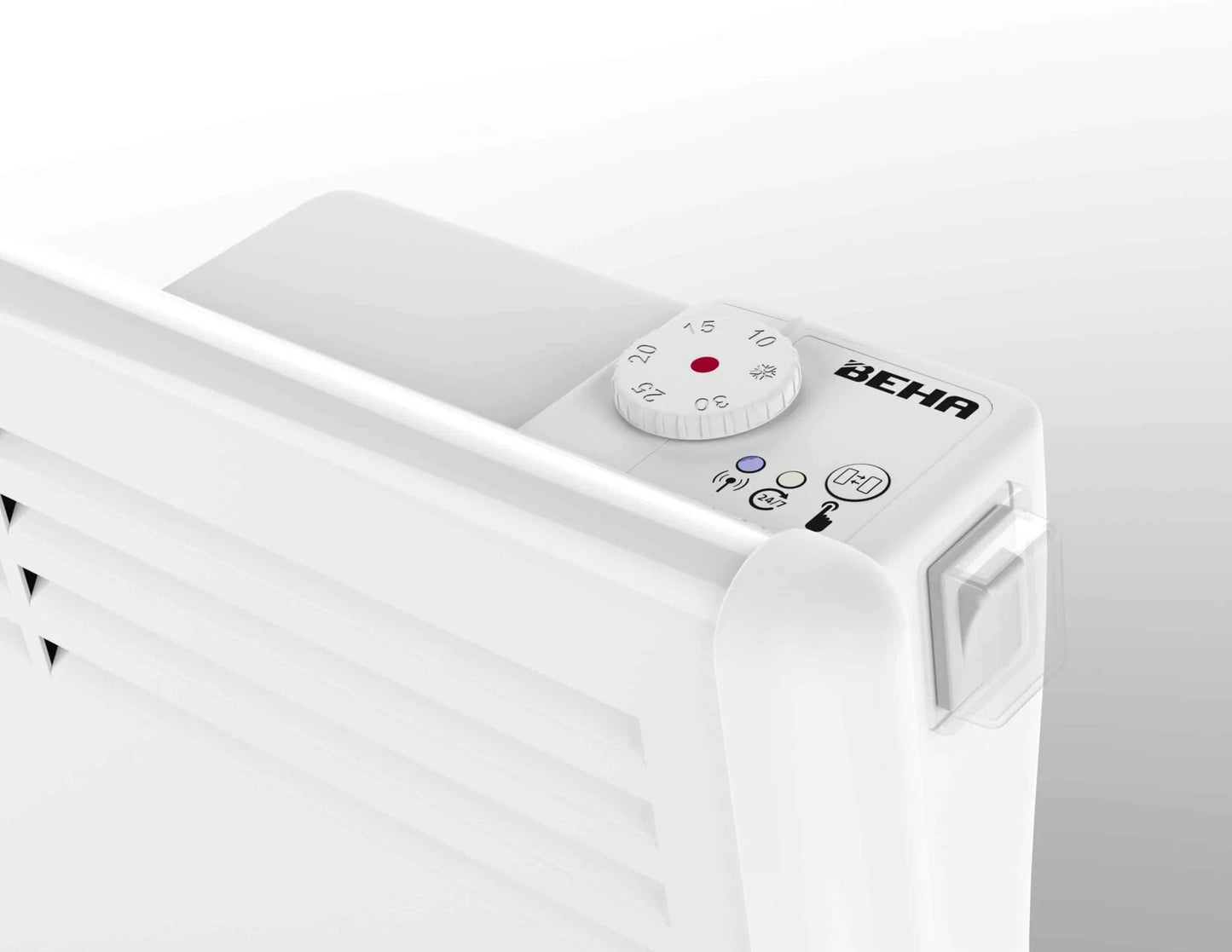Beha elektrische convector, PB serie, analoge thermostaat met bluetooth connectie