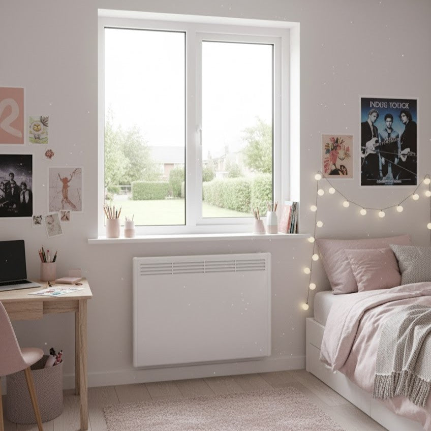 Beha elektrische convector, PB serie, analoge thermostaat met bluetooth connectie