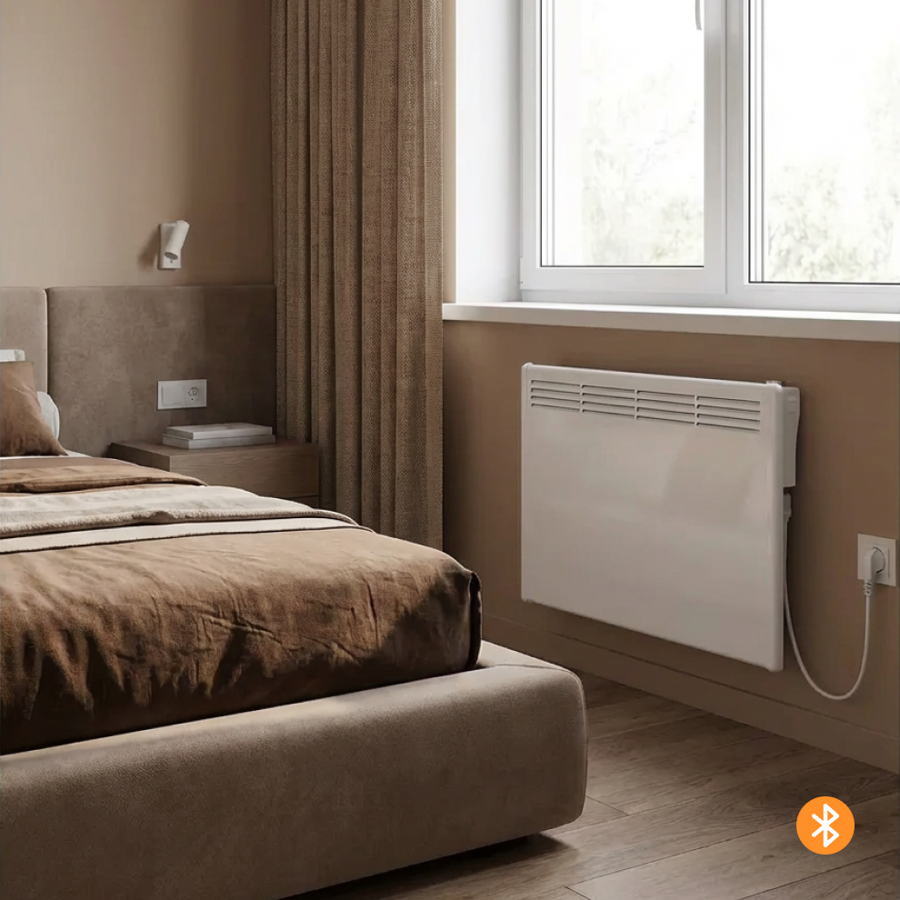 Beha elektrische convector, PB serie, analoge thermostaat met bluetooth connectie