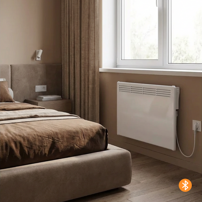 Beha elektrische convector, PB serie, analoge thermostaat met bluetooth connectie