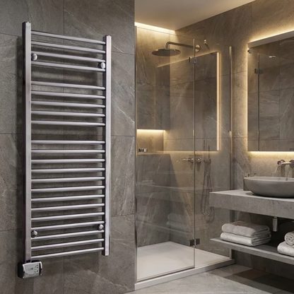 Ivigo handdoekradiator, digitaal EHR - breed 500mm, chroom