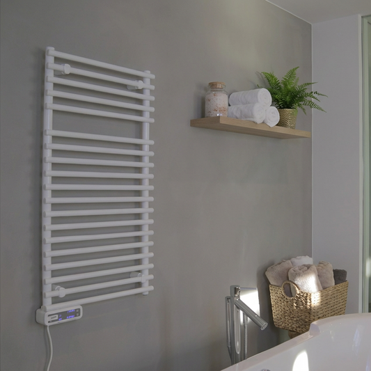 Ivigo handdoekradiator, professional EHR - breed 500mm, wit