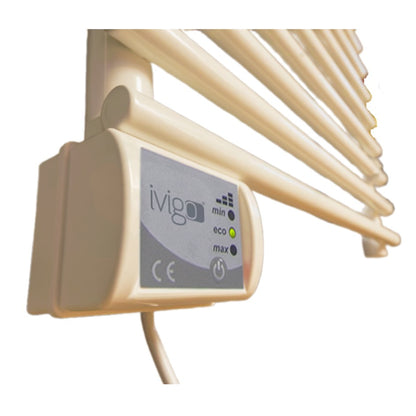 Ivigo handdoekradiator, digitaal EHR - breed 500mm, wit