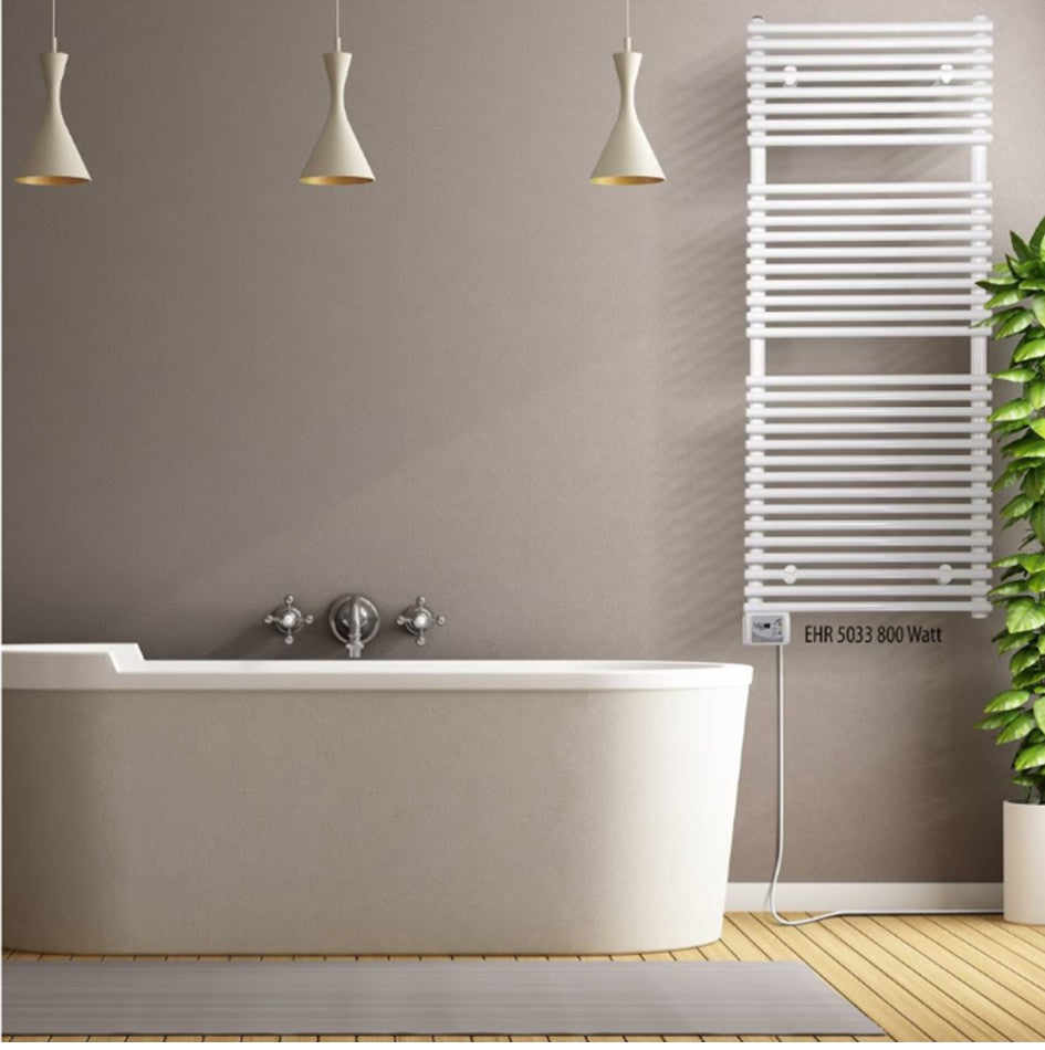 Ivigo handdoekradiator, digitaal EHR - breed 500mm, wit