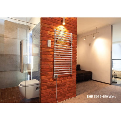 Ivigo handdoekradiator, digitaal EHR - breed 500mm, wit