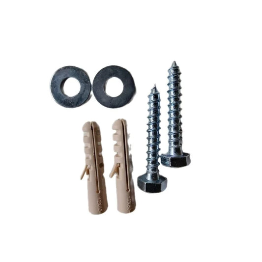 Boiler ophangschroeven set, M10 - bout, plug en ring. set van 2 stuks