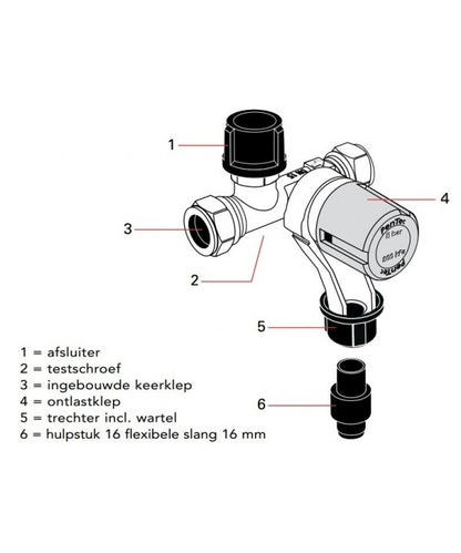 Duco inlaatcombinatie 15mm knel
