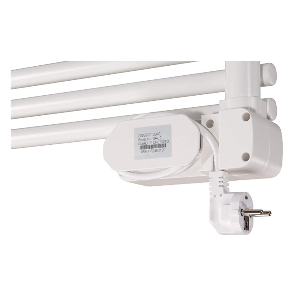 Ivigo handdoekradiator, professional EHR - breed 500mm, wit