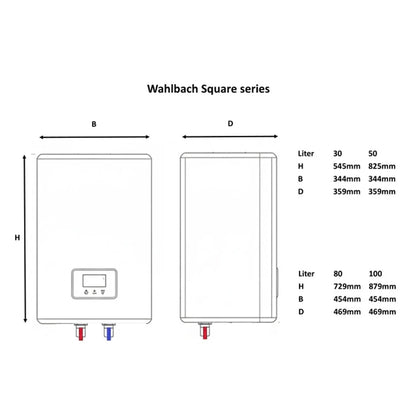 Wahlbach elektrische boiler, Square